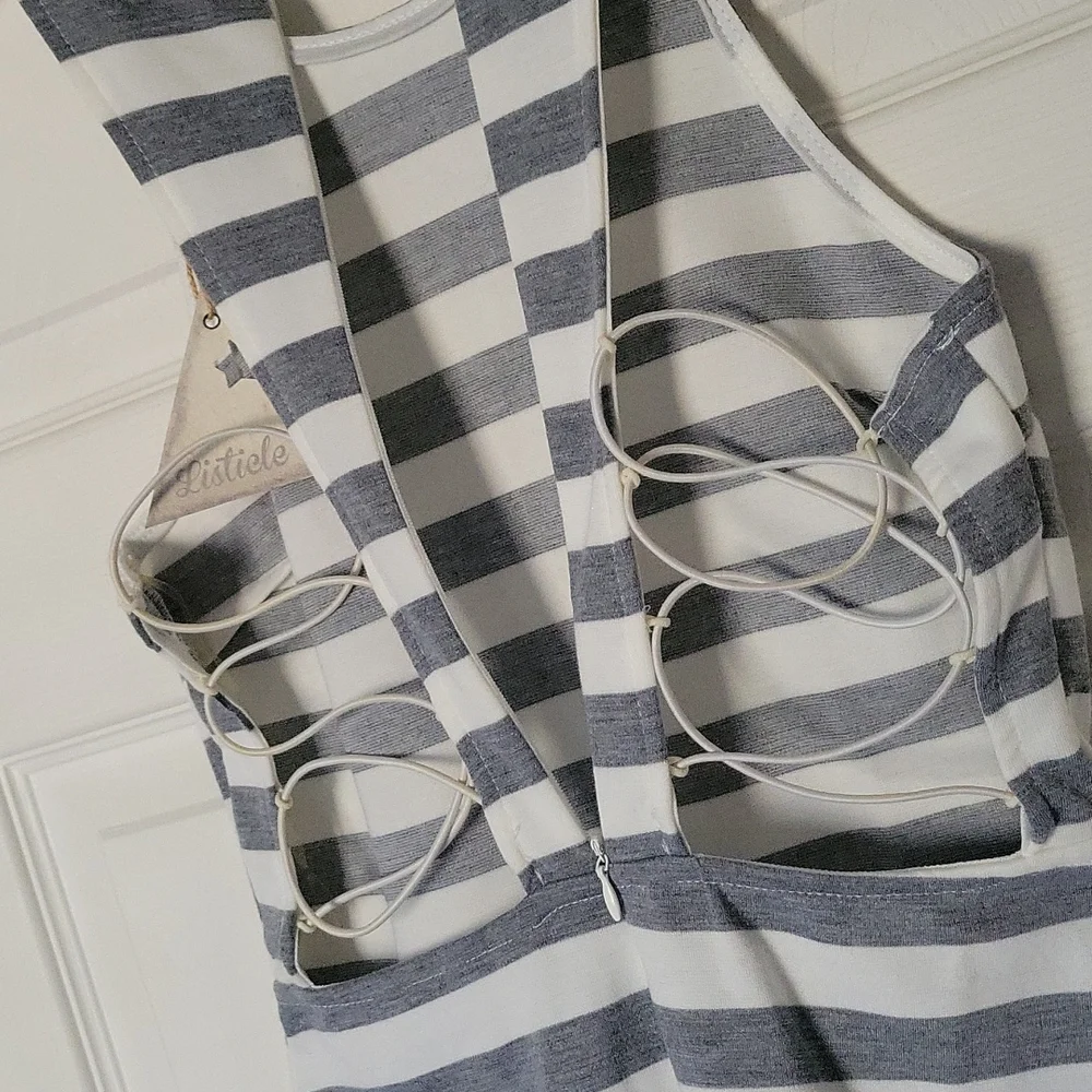 Listicle NWT.  S. cotton stretch.  Tank mini dress - Picture 5 of 10